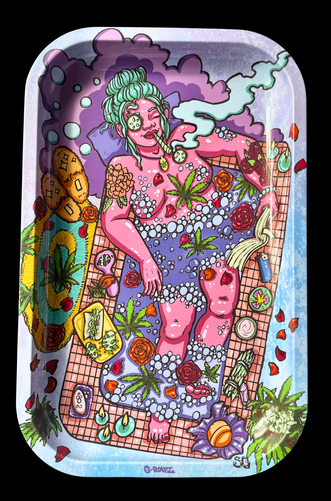 Canna Bath Rolling Tray (Large) 10.5 x 7 inch