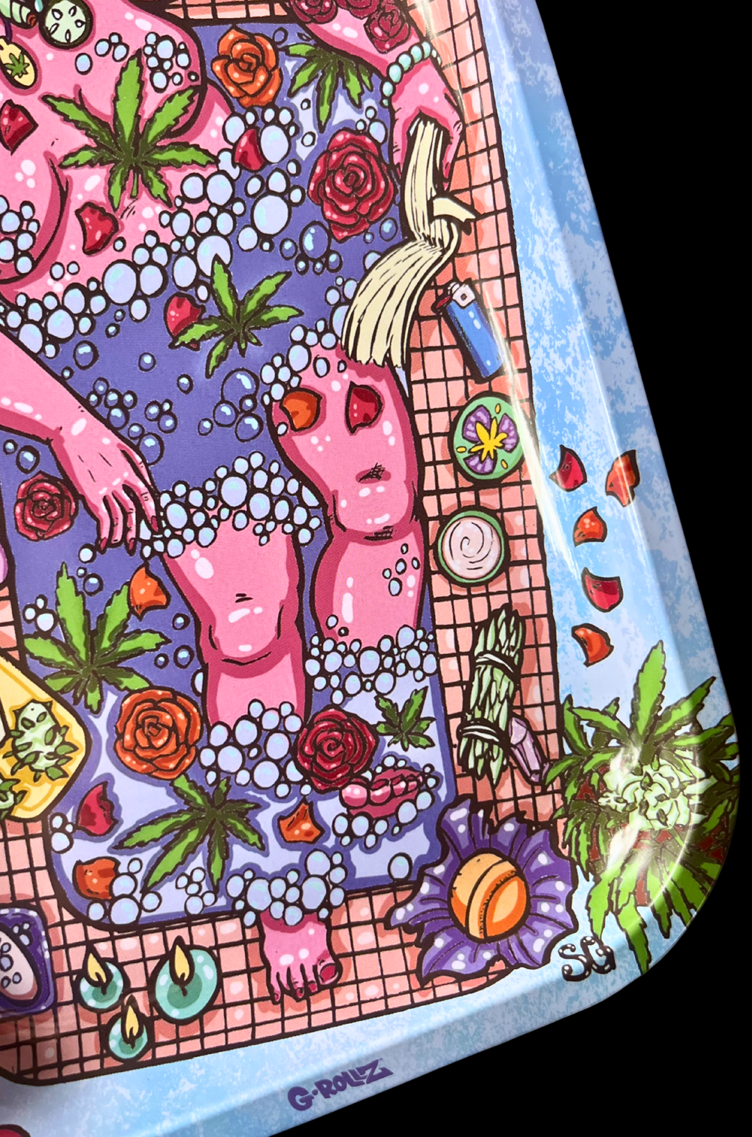 Canna Bath Rolling Tray (Large) 10.5 x 7 inch