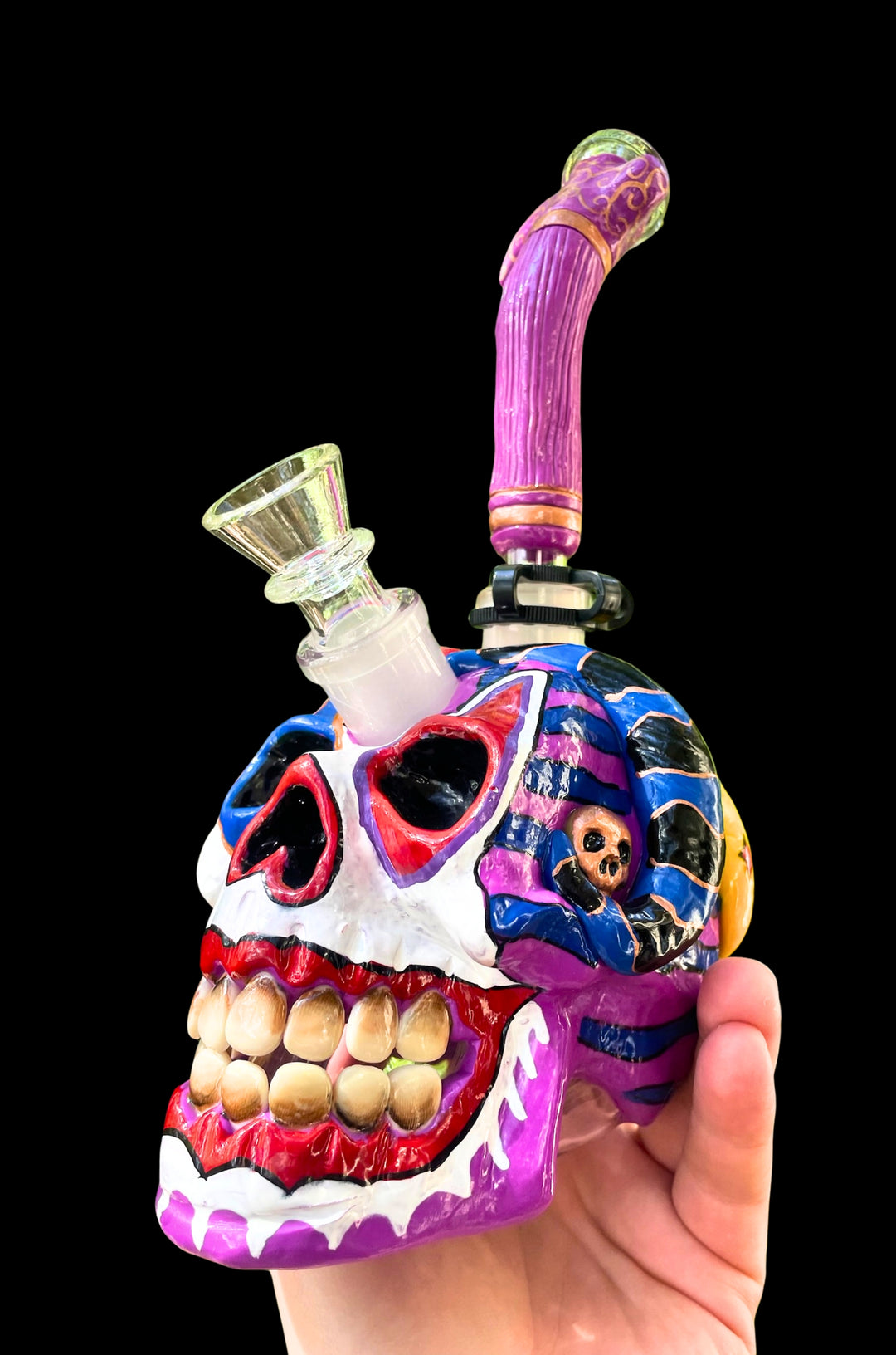 Undead Jester Skull Bong