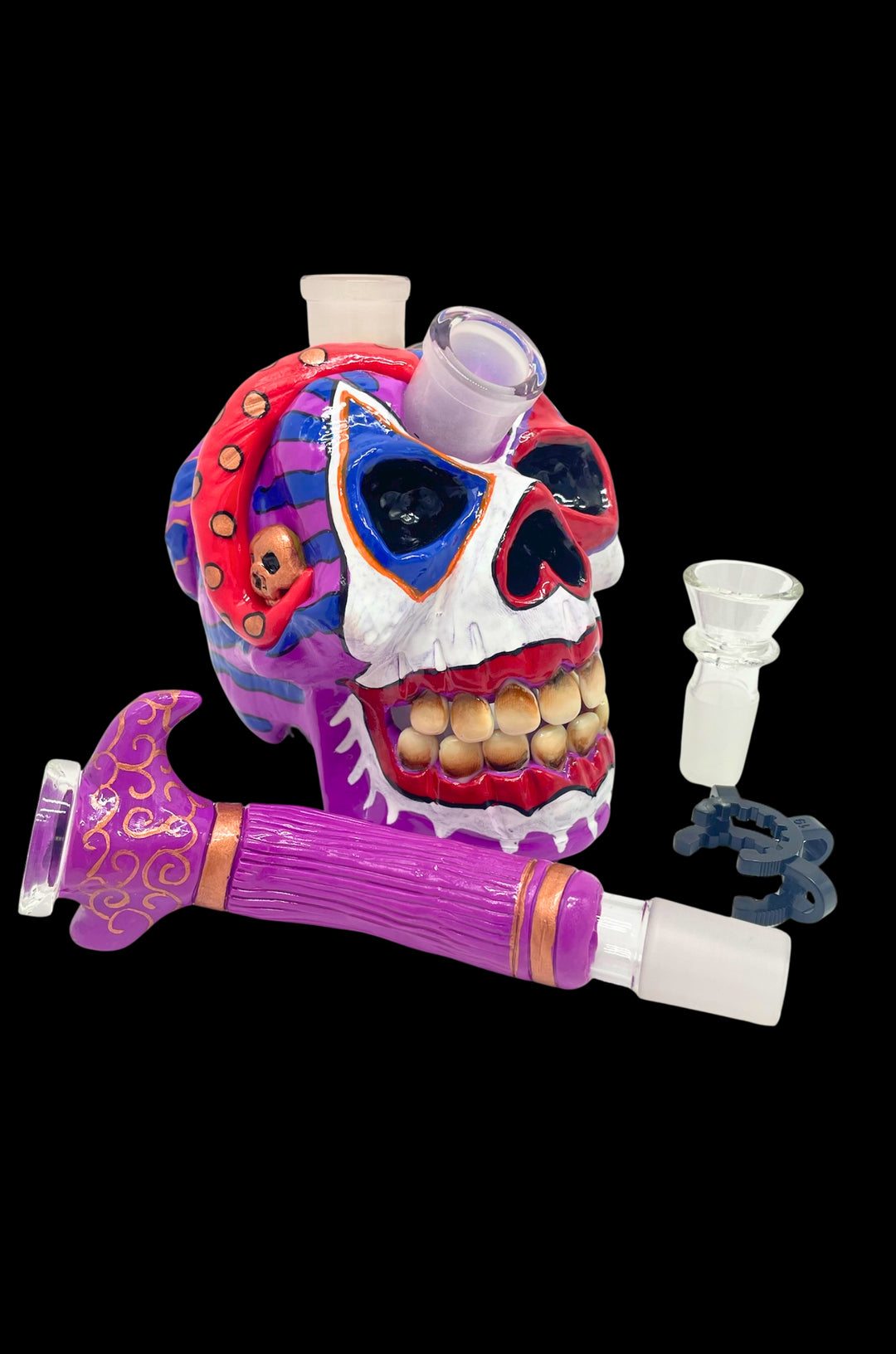 Undead Jester Skull Bong