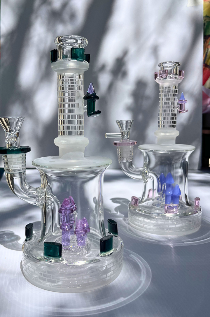 bong with castle accents