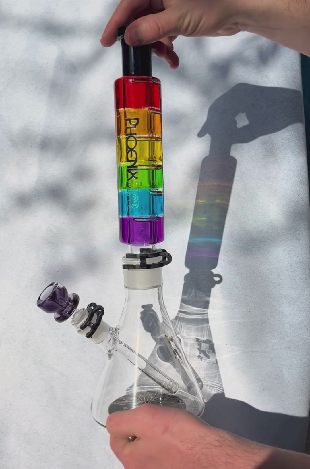 Rainbow Bazooka Glycerin Bong